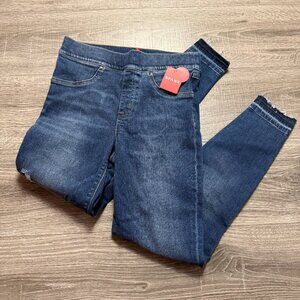 NWT Spanx Distressed Skinny Jeans Pull On Medium Wash Women Size Small